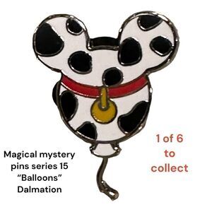101 Dalmatians Balloon Mickey Head Disney Pin series 15    2020